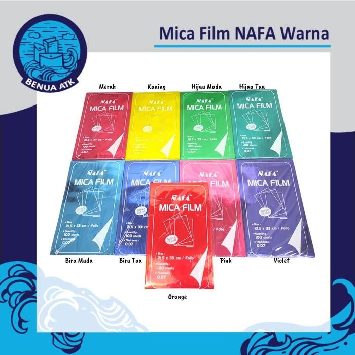 

ID MIKA JILID PLASTIK / MICA FILM WARNA FOLIO NAFA [MFF]