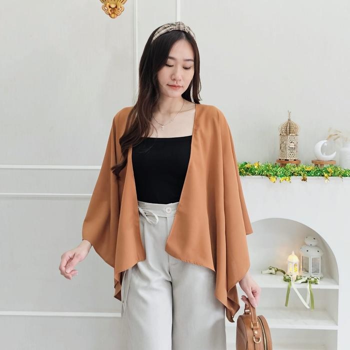 Nagita Outer Luaran Batwing Polos Wanita Lebaran