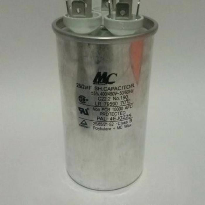 KAPASITOR / CAPASITOR AC 25+2MF MC