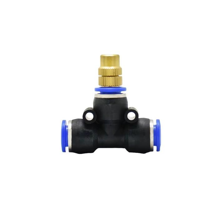 Set Mist Nozzle + Tee 8Mm Slip Lock Pneumatic Selang Pu 8 Mm Od