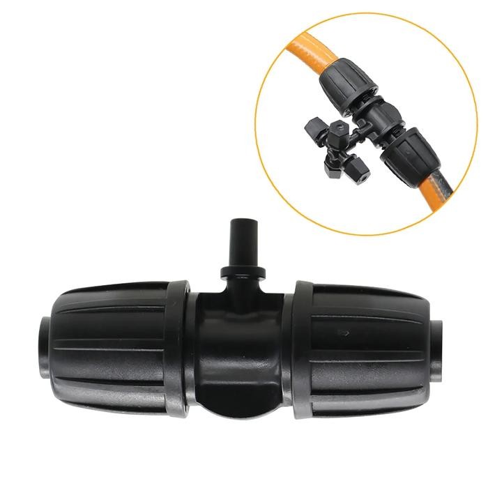 Konektor Tee Selang Pe 11 Mm Ke Nozzle 6Mm Tee 11Mm Ke Sprayer 6Mm