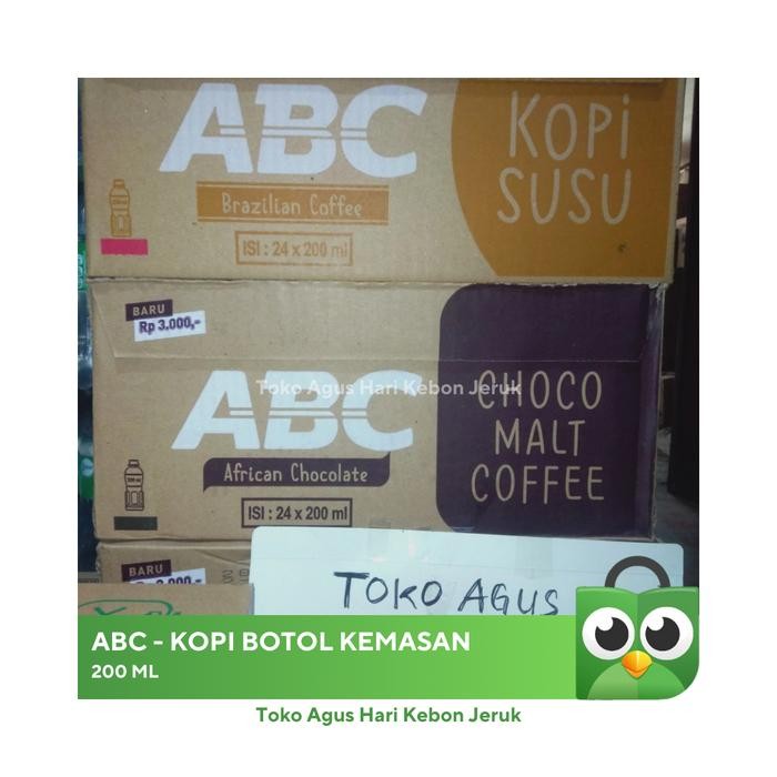 

Baru kopi susu ABC botol 200 ml Terlaris