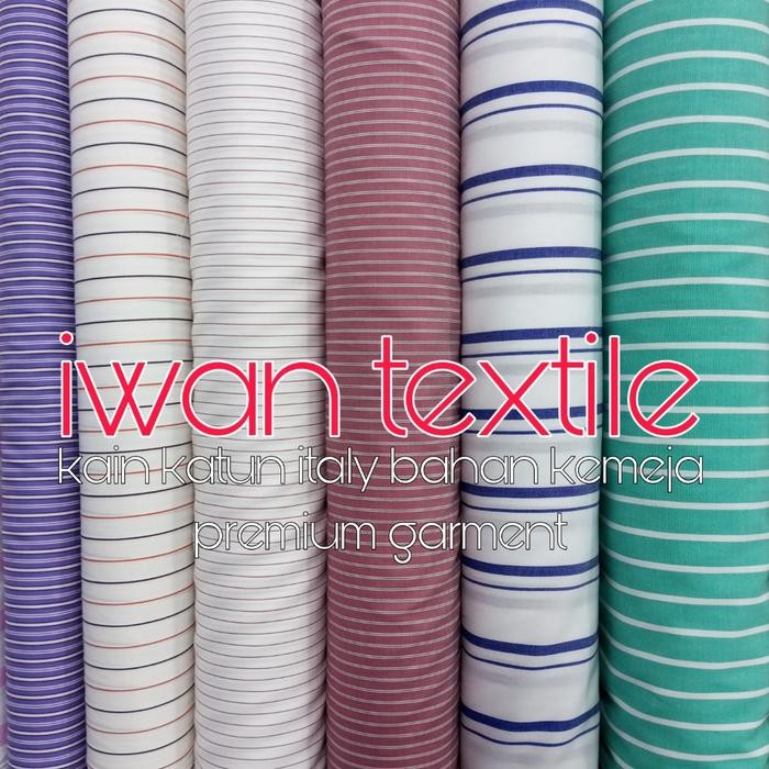 

Promo Kain Katun Motif Garis Garis Kecil / Strip / Salur Bahan Kemeja Pria / Wanitqkatun Italy Itali