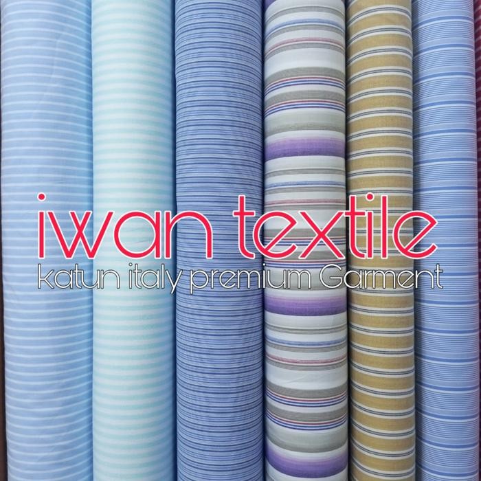 

Promo Kain Katun Garis Garis Salur Katun Italy Bahan Kemeja Import Garment Kain Katun Premium