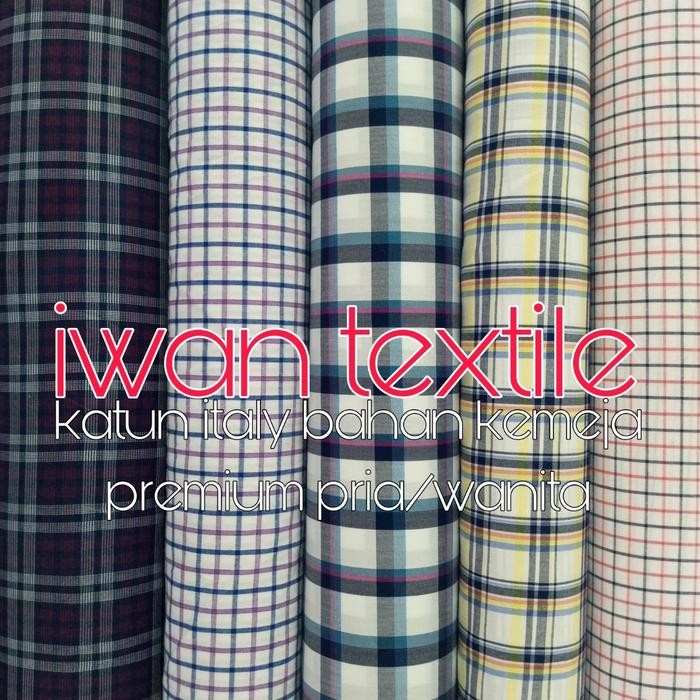 

Kain Katun Bahan Kemeja Kain Kotak Kotak Katun Italy Katun Premium