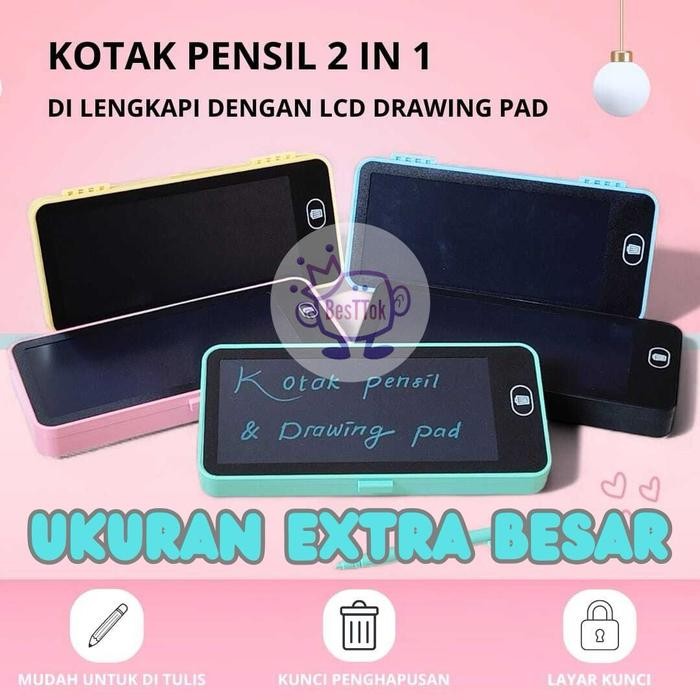 

New Drawing Box Kotak Pensil Dan Papan Coret Kreatif Anak Dengan Digital Pad Edukasi