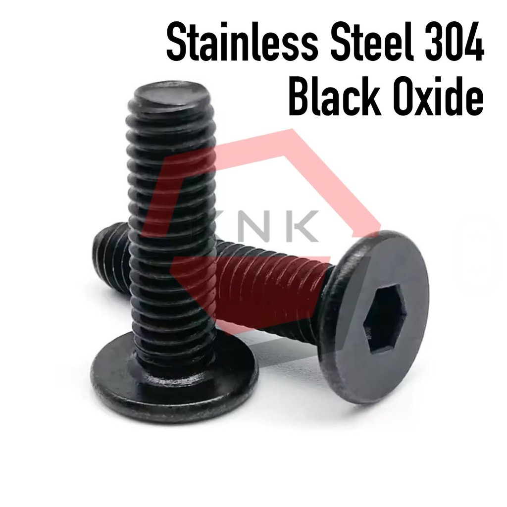 BAUT L M6x10 BLACK OXIDE STAINLESS STEEL ULTRA THIN HEAD