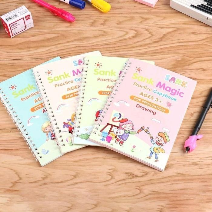 

New Buku Ajaib sank magic untuk anak anak 5 in 1 perkemasan Pensil