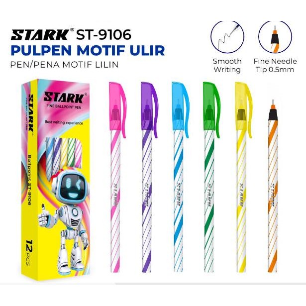

New (12pc) PEN ULIR LILIN STARK / PULPEN HITAM MURAH