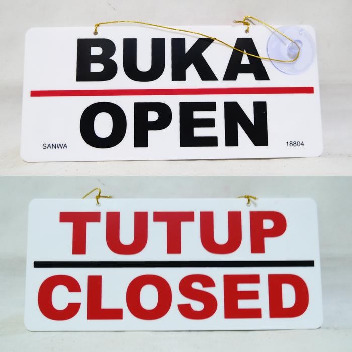 

New sign board open close/papan tulisan buka tutup/papan tulisan acrylic