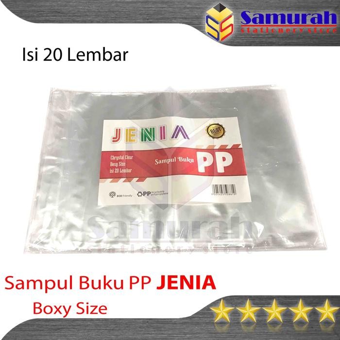 

New Sampul Plastik PP JENIA Ukuran Boxy / B5 ( Untuk Buku Bigboss / Campus ) Per pak isi 20 Lbr /