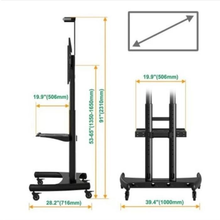 Khusus Gosend Bracket Standing Tv , Standing Bracket Tv , Bracket Standing Led Tv 55" S/D 86"