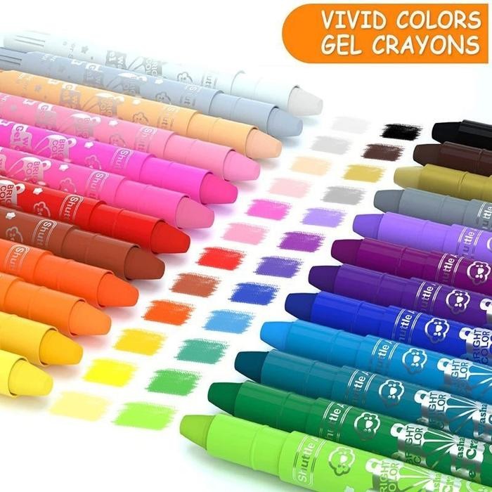 

Isi 24/48 Crayon Putar Washable Crayon Grasp Mata Sedang Crayon Waterbased Krayon Pastel Oil Krayon