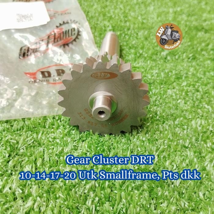 Gear Cluster DRT 10-14-17-20 Utk Vespa Smallframe Pts dkk