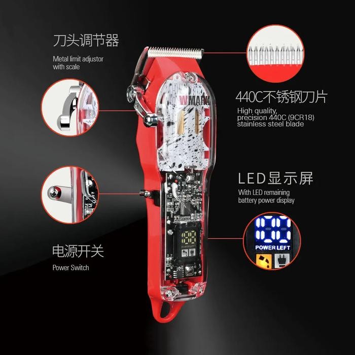 Wmark Ng-409 Alat Cukur Rambut 6500 Rpm Ng 409 Ng409 Hair Clipper