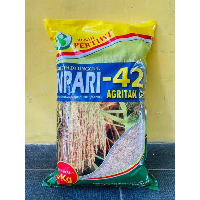Benih Padi Unggul Bersertifikat INPARI 42 AGRITAN GSR isi 5kg dari Benih Pertiwi
