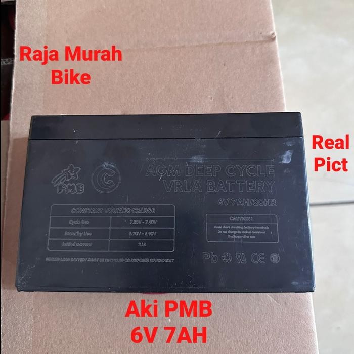 Baterai Aki Kering 6V 7AH/20HR Mainan Mobilan Anak VRLA Battery