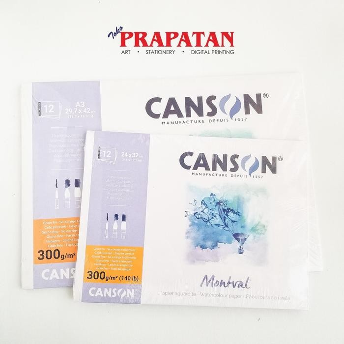 

JUAL Canson Montval A4/A3 Cold Press 300gsm / Watercolor Paper