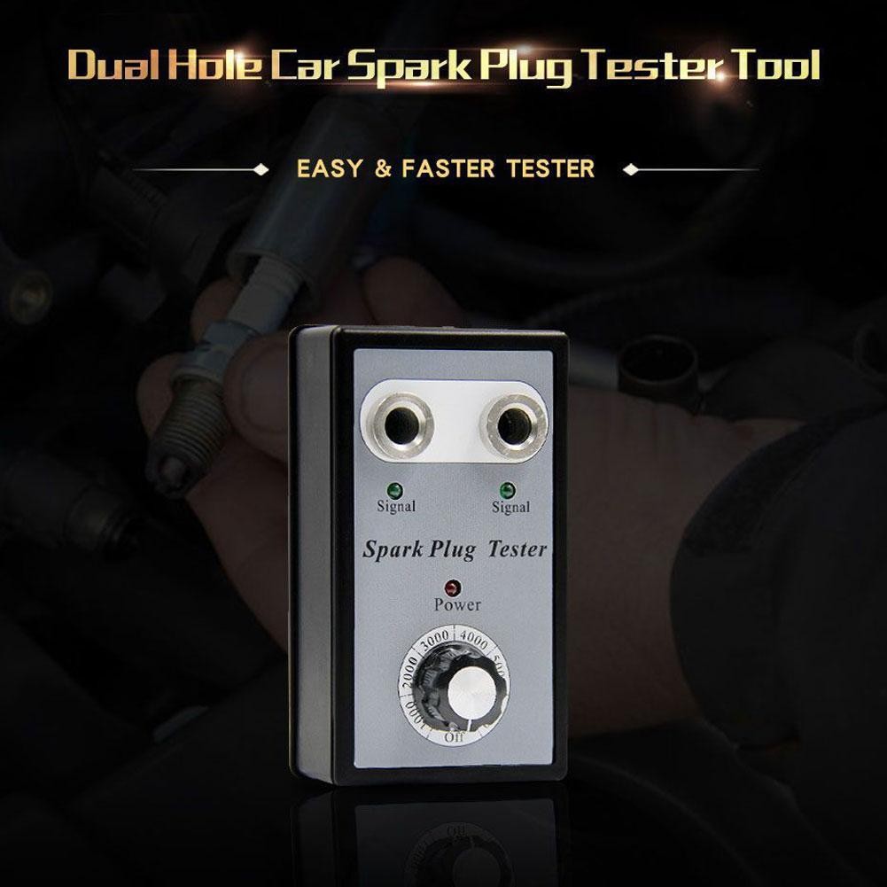 Dual Hole Tester Car Spark Tester Ignition System Tester Spark Plug Tester Automotive Coil Detector