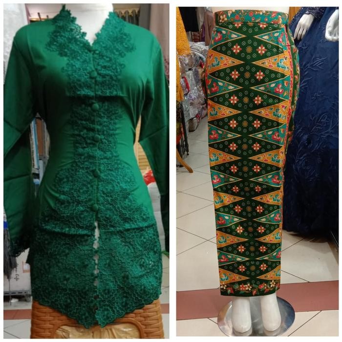 kebaya encim modern lengan panjang~encim polos~katun Ima premium