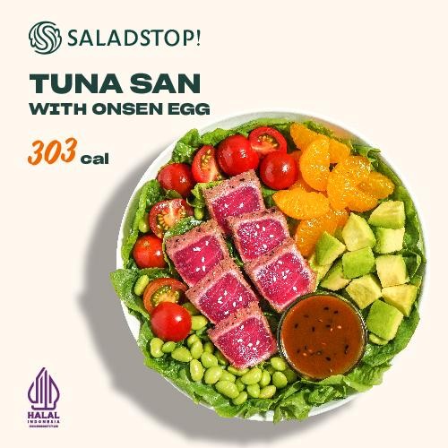 

Baru SaladStop! Tuna San Salad with Onsen Egg Healthy Salad
