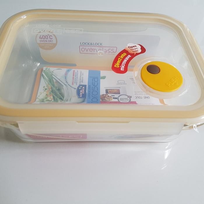 TEMPAT MAKAN LOCK AND LOCK OVEN GLASS 400 DERAJAT CELCIUS 1.0 LITER