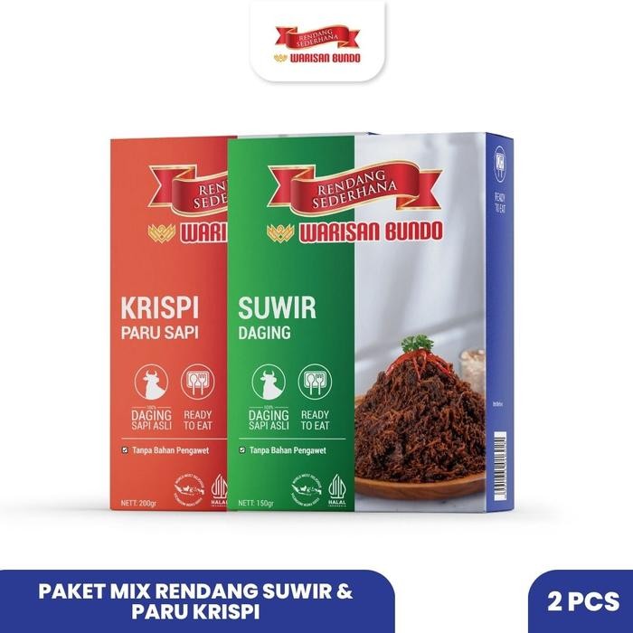 

Baru Paket Mix Rendang Sederhana Daging Suwir & Paru