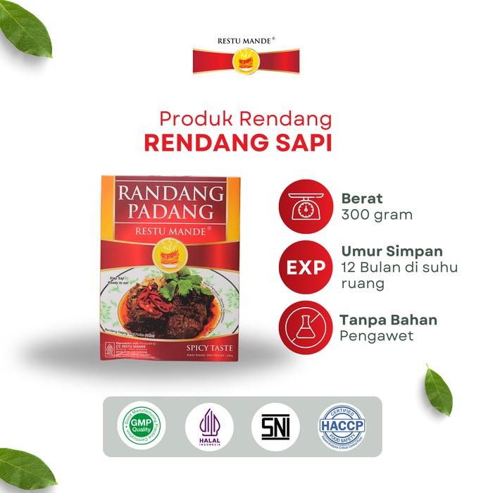 

Baru Rendang Restu Mande Spicy 300 Gram - Rendang Kemasan Siap Saji