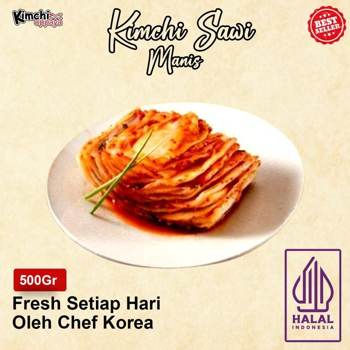 

Baru Kimchi Sawi Rasa Manis Korea 500gr Halal Premium