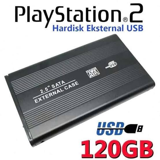 HARDISK EKSTERNAL PS2 SLIM / FAT FULL 100 GAME BEBAS REQUEST PLUG N PLAY