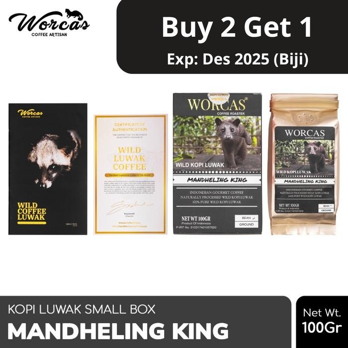

WORCAS Kopi Luwak Liar Mandheling King 100gr - Small Box