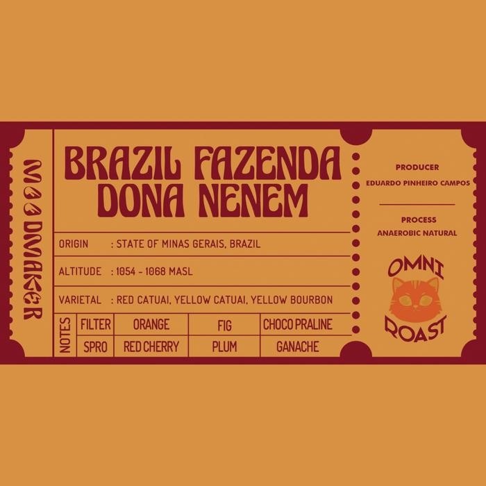 

Brazil Dona Nenem Omniroast - Speciality Coffee Beans