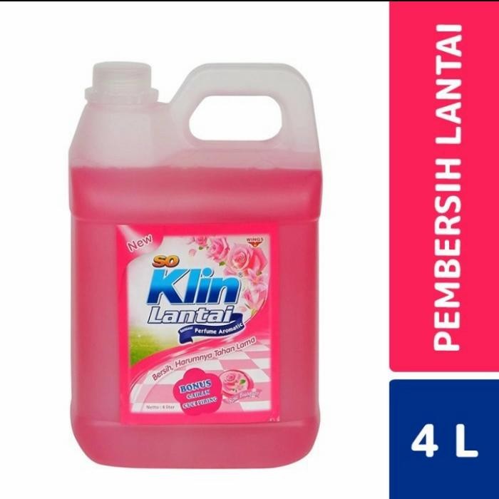 SOKLIN LANTAI 4 LITER - JERIGEN - APEL-MARINE-ROSE-CITRUS-LAVENDER