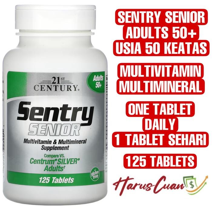 21st Century Sentry Senior 50 Plus Multivitamin Minerals 125 Tablets
