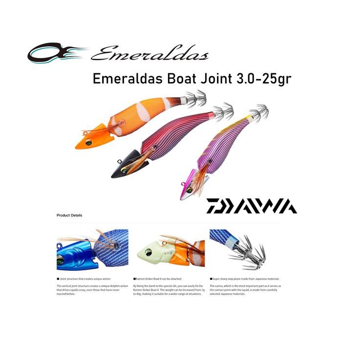 Daiwa Emeraldas Boat Joint 3.0-25Gr Squid Jig Egi Umpan Cumi Sotong