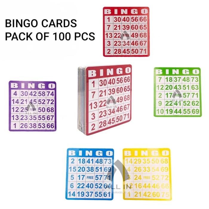 Bingo Card / Kartu Bingo 100 Pcs