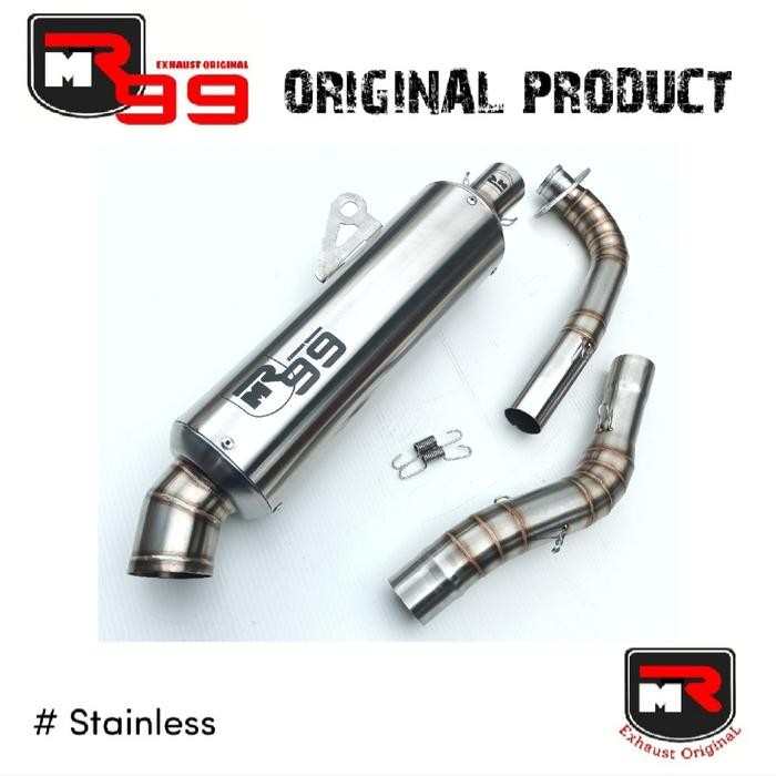 Knalpot Racing Matic Mr99 Ori Aerox Nmax Beat Mio Full Stainles D38Mm