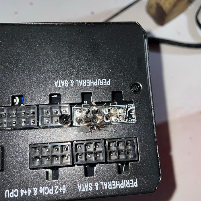 Perbaikan kabel modular rusak meleleh perbaikan kabel psu modular