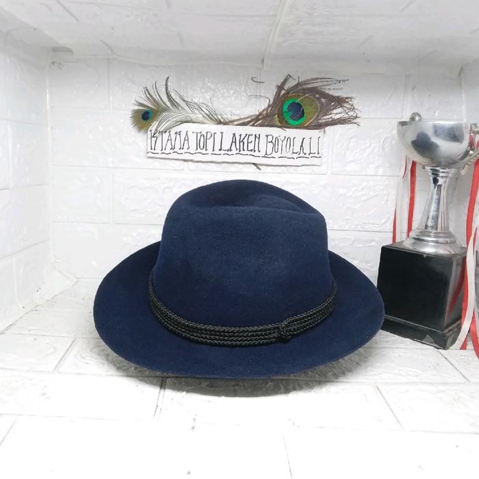 TERLARIS Topi laken asli wol topi laken tompi tompy jazz topi wol topi pria wanita import READY