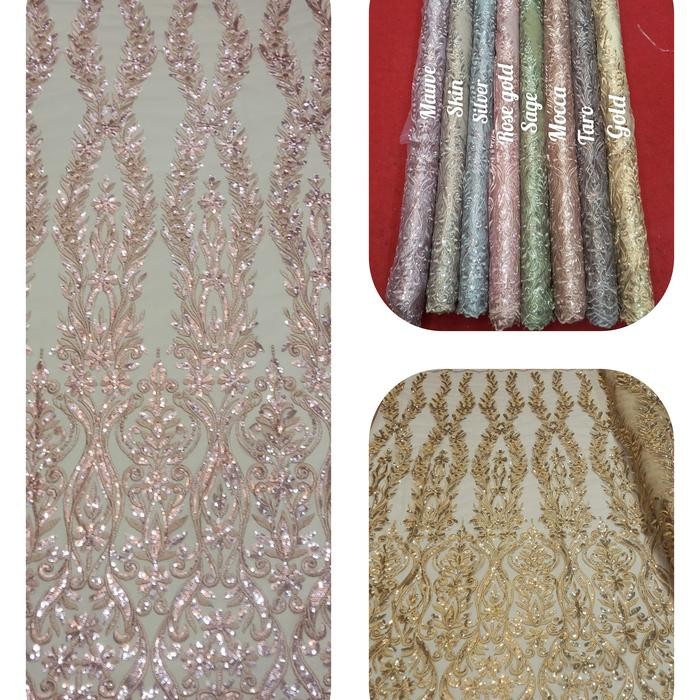 Kain tile brukat.tile brokat.tile kebaya.tile bordir.tile mutiara