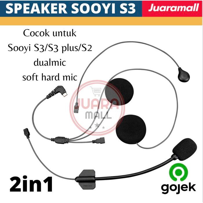 SPEAKER INTERCOM SOOYI S3 PLUS BLUETOOTH HEADSET INTERCOM SOOYI S3 S2