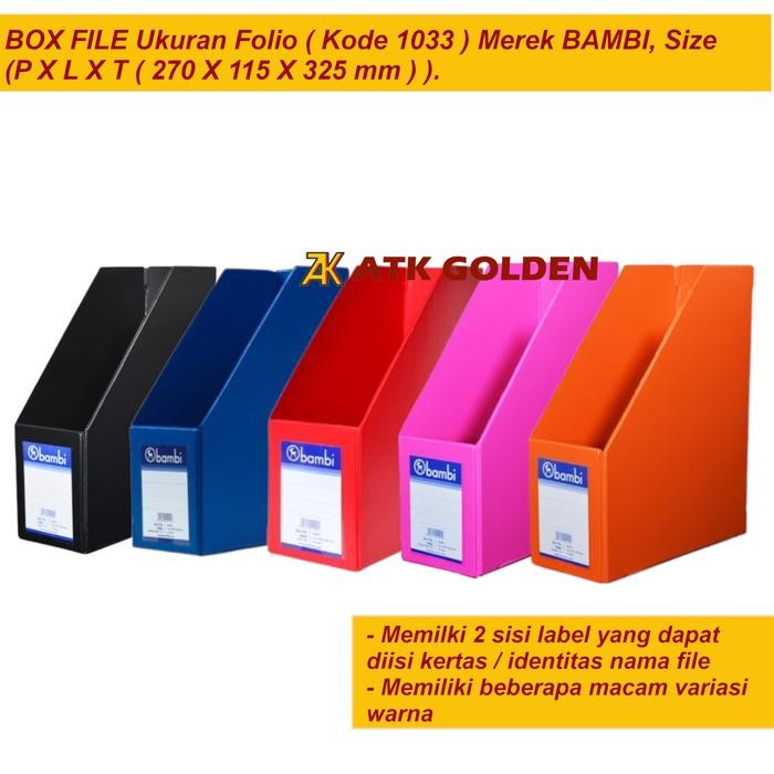 

1TGO Box File Bambi Size Folio Kode 1033