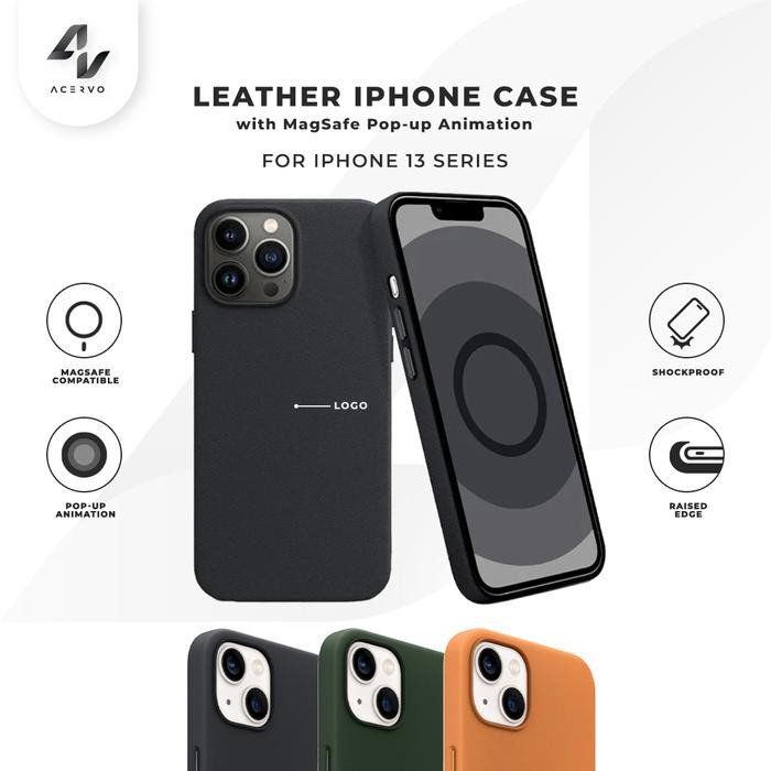 Iphone 13 Series Leather Case With Magsafe Hard Case Pop-Up Animation For Iphone 13 / Iphone 13 Pro