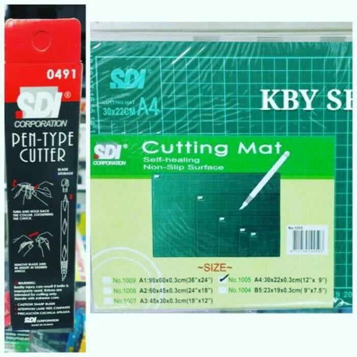 

ID PAKET CUTTING MAT A4 + CUTTER PEN SDI