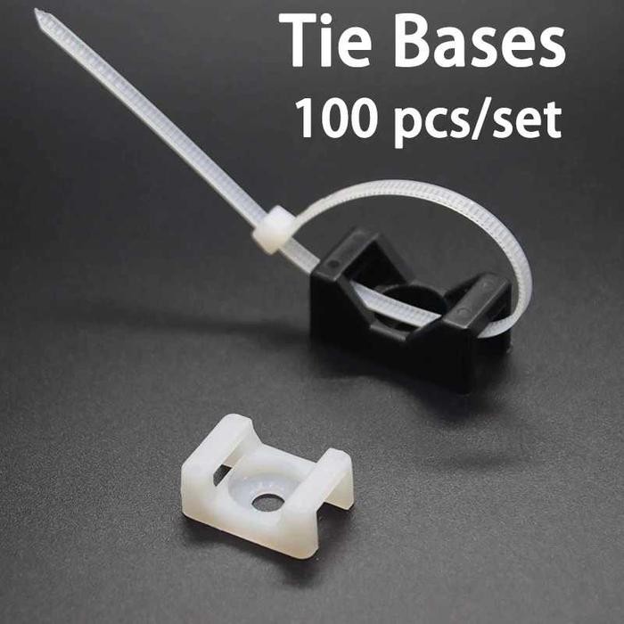 

ID DUDUKAN CABLE TIES TIE KLEM PERAPI KABEL MOUNT CORD ORGANIZER 100PCS