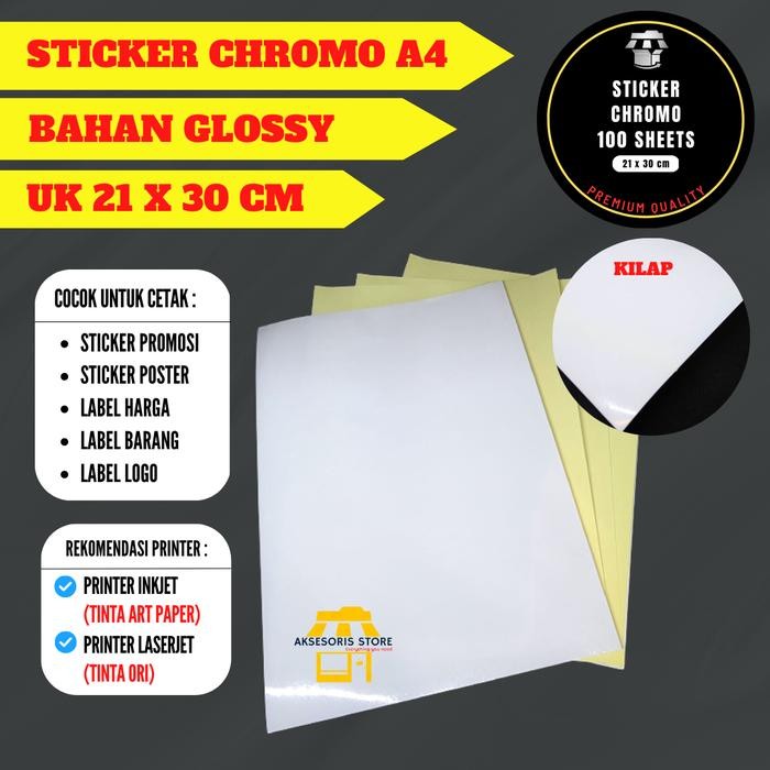 

ID KERTAS STICKER A4 ISI 100 LEMBAR / STIKER LABEL A4