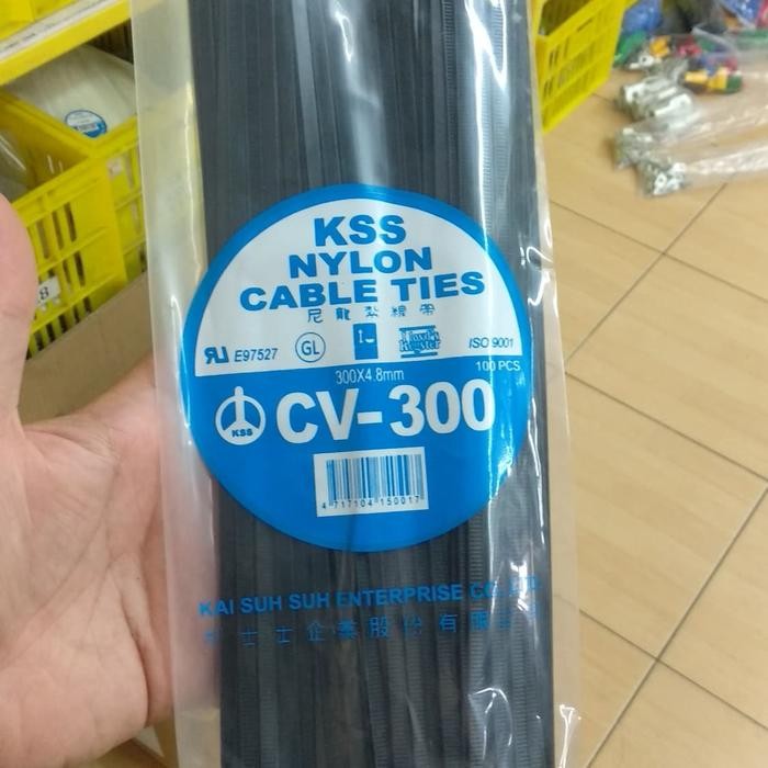 

ID KABEL TIES KSS CV-300 5 X 30CM (4.8MMX300) HITAM PUTIH READY MURAH