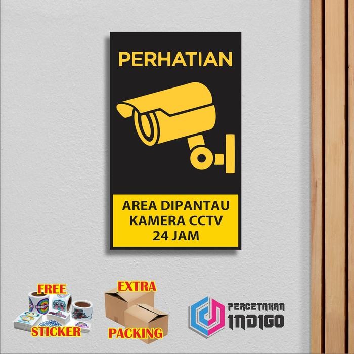 

ID PAPAN TANDA SIGN BOARD AKRILIK 15CMX25CM AREA DI PANTAU CCTV KUNING