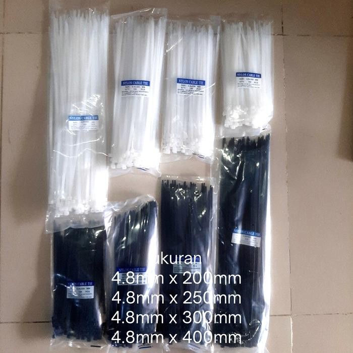 

ID NYLON KABEL TIS CABLE TIES 4.8 MM X 20 CM 25 CM 30 CM 40 CM (ISI 100)