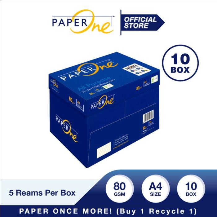 

KOIC Paperone Kertas A4 80Gr All Purpose 1 Box (2500 Lembar) Kertas Hvs B2B